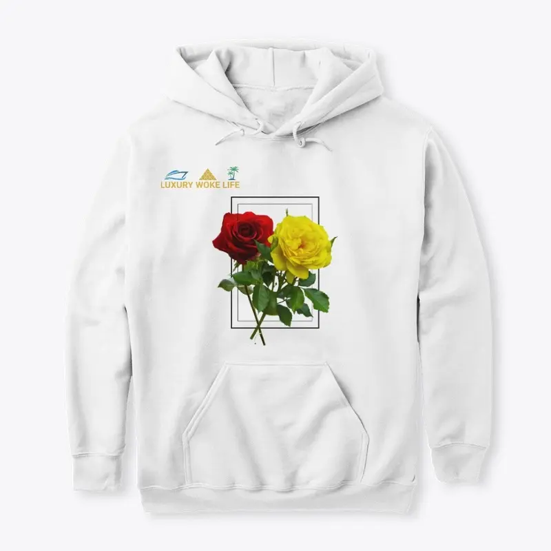 A Pair of Yellow and Red Roses